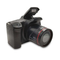 HD Telephoto DV Camera showcasing compact design and 16x digital zoom capabilities.