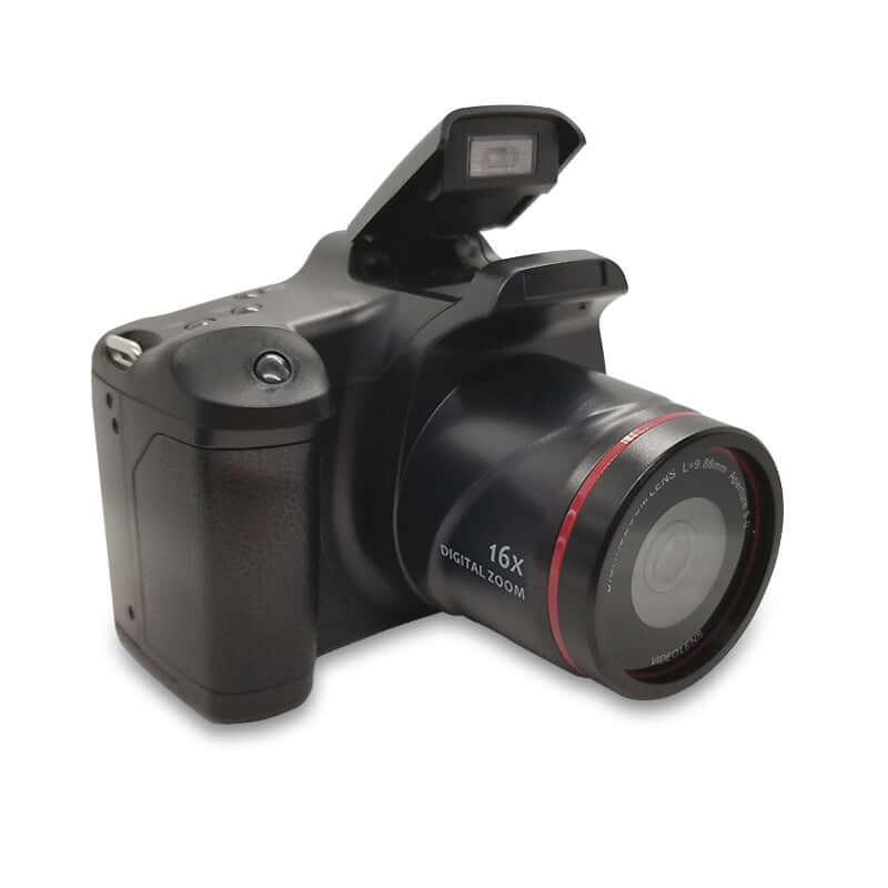 HD Telephoto DV Camera showcasing compact design and 16x digital zoom capabilities.